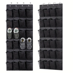Over The Door Shoe Organizer Storage Bag with 24 Large Pockets