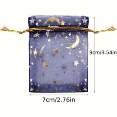 Moon Star Organza Candy Pouch Gift Bags for Wedding Party