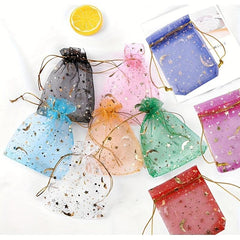 Moon Star Organza Candy Pouch Gift Bags for Wedding Party