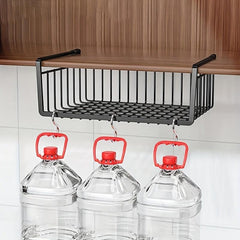 1pc Storage Basket Under Shelf Multifunctional Office Wardrobe Hanging Basket