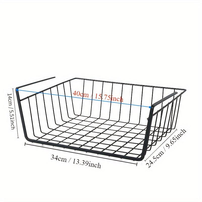 1pc Storage Basket Under Shelf Multifunctional Office Wardrobe Hanging Basket
