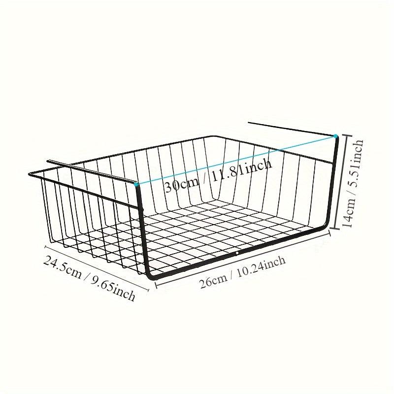1pc Storage Basket Under Shelf Multifunctional Office Wardrobe Hanging Basket