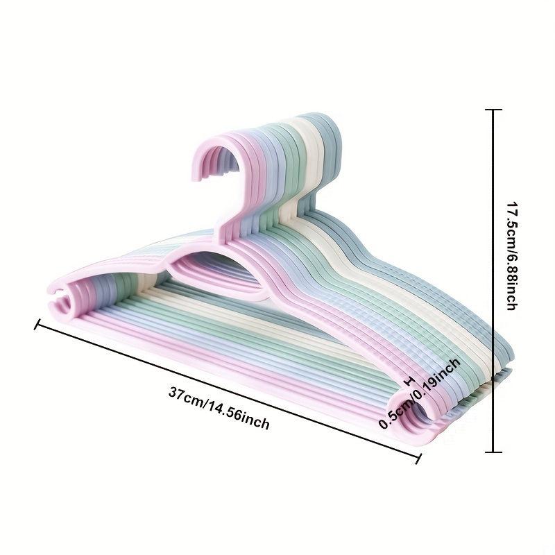5pcs Wide Shoulder Plastic Hanger Drying Rack for Adult Clothes