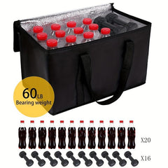 Large Insulated Food Bag Reusable Grocery Cooler Tote