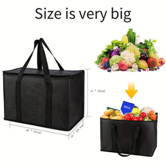 Large Insulated Food Bag Reusable Grocery Cooler Tote
