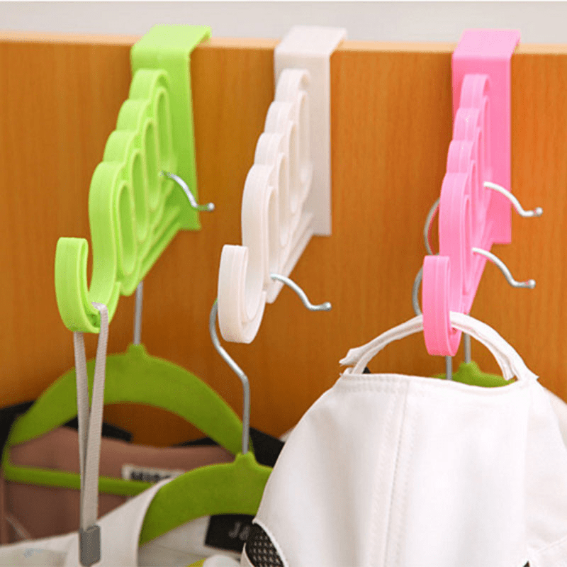 2pcs Door Hanging Foldable Clothes Hanger MultiFunction Drying Rack
