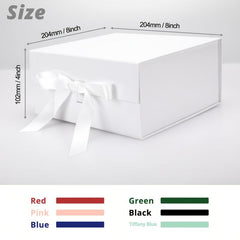 Gift Box - Magnetic Lid & Ribbon - 32x20x10 cm - Christmas Birthdays Weddings