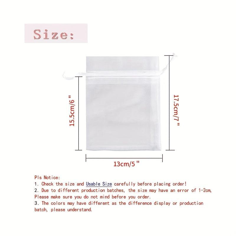 20 Pack 5 X 7 Inch Organza Bags Drawstring Sheer Pouch Christmas Wedding Favor