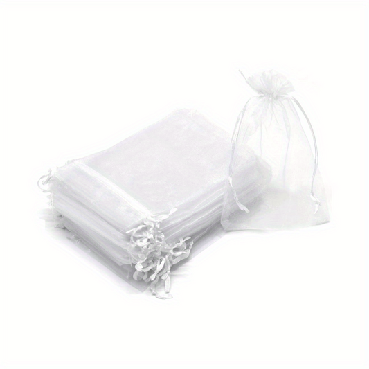 20 Pack 5 X 7 Inch Organza Bags Drawstring Sheer Pouch Christmas Wedding Favor