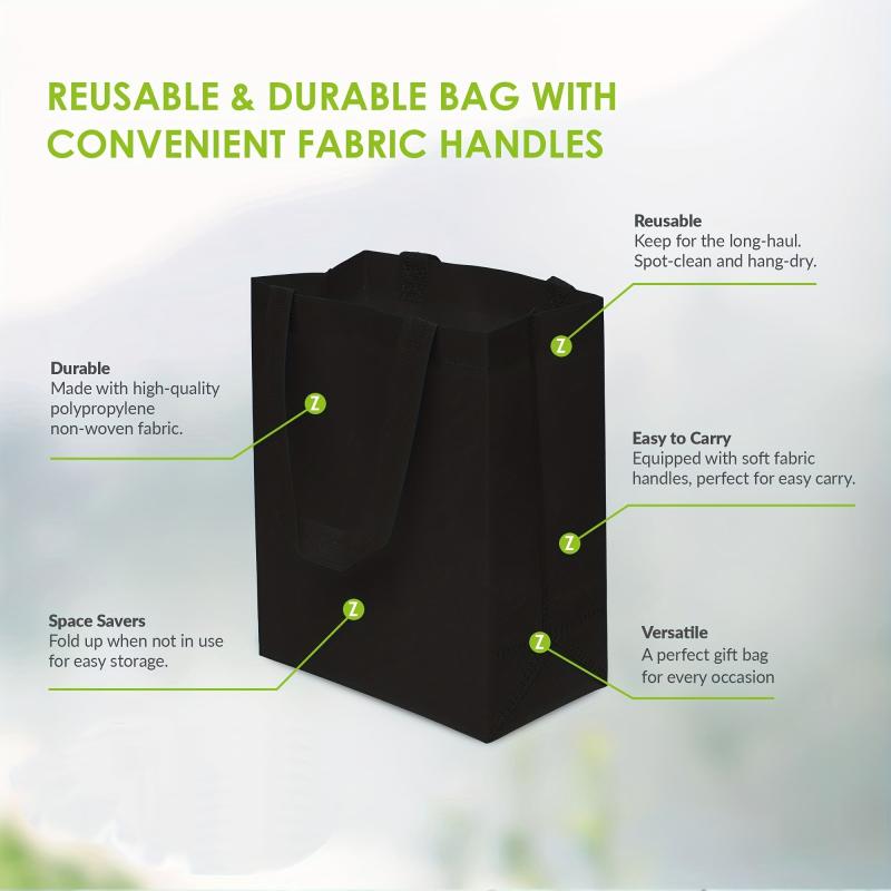 12 Reusable Eco Friendly Gift Bags for Shopping & Parties