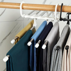 5 In 1 Stainless Steel Trouser Hanger Telescopic Folding Storage Rack