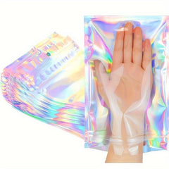50pcs Holographic Deodorant & Aluminum Foil Bags for Food Storage