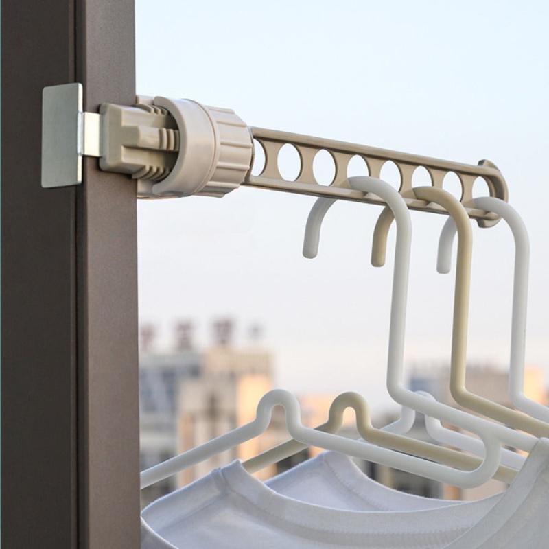 8-Hole Window Buckle Clothes Drying Rack Hanger Portable Travel Hanger