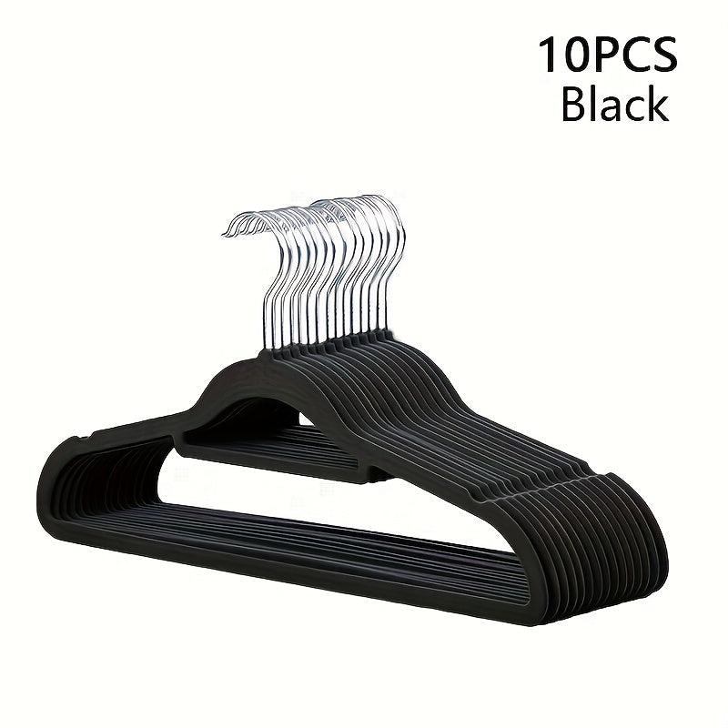 10pcs Adult Flocking Hanger Non-slip Drum Bags Stacking