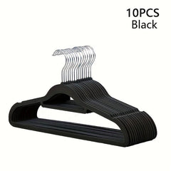 10pcs Adult Flocking Hanger Non-slip Drum Bags Stacking