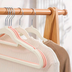 10pcs Adult Flocking Hanger Non-slip Drum Bags Stacking