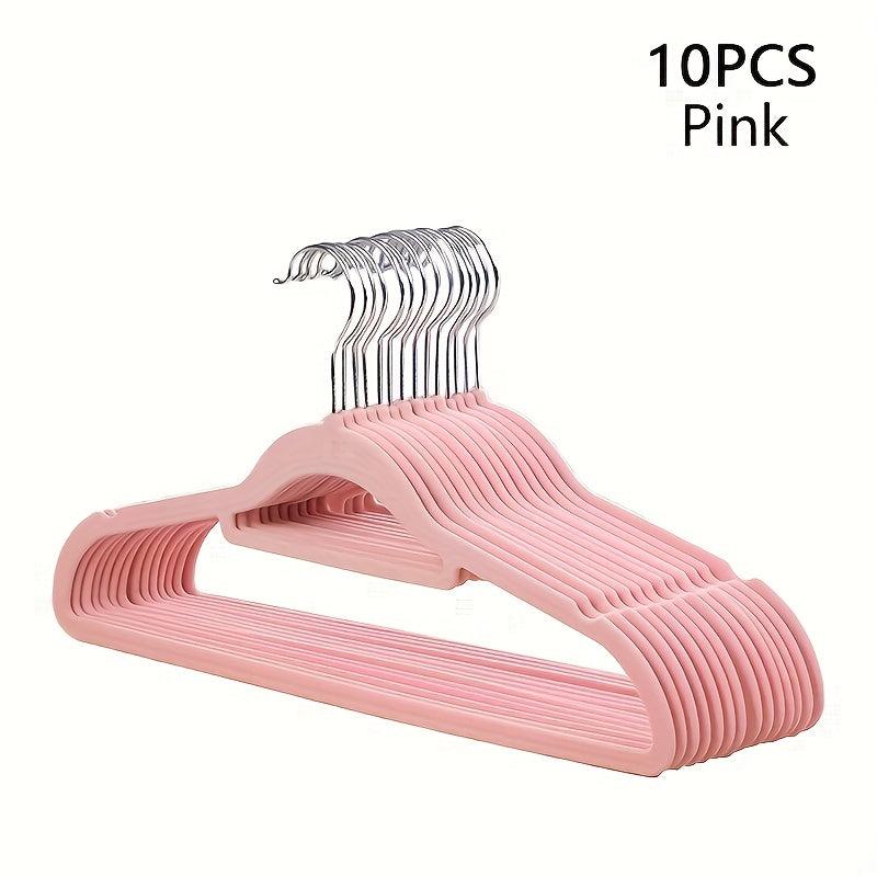 10pcs Adult Flocking Hanger Non-slip Drum Bags Stacking