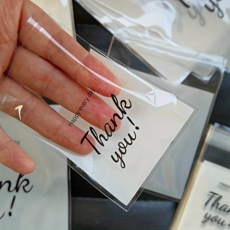100pcs Small Thank You Printed Gift Bags