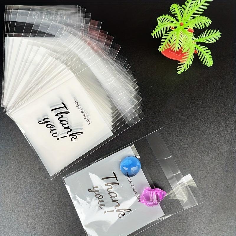 100pcs Small Thank You Printed Gift Bags