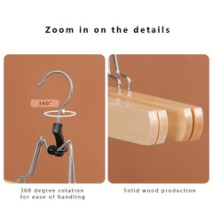 Solid Wood Trousers Rack Trousers Clip Skirt Hanger