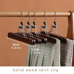 Solid Wood Trousers Rack Trousers Clip Skirt Hanger