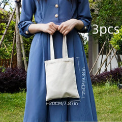 Handheld Canvas Bag Shopping Cotton Bag DIY Graffiti Making Blank