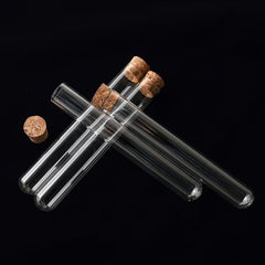 35ml Round Bottom Glass Test Tube Sub Bottle Transparent Cork Control Bottle