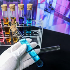 35ml Round Bottom Glass Test Tube Sub Bottle Transparent Cork Control Bottle
