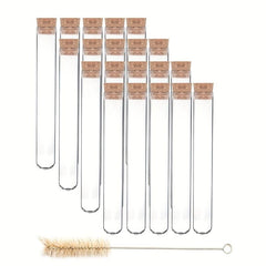 35ml Round Bottom Glass Test Tube Sub Bottle Transparent Cork Control Bottle