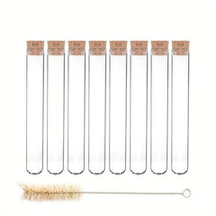 35ml Round Bottom Glass Test Tube Sub Bottle Transparent Cork Control Bottle
