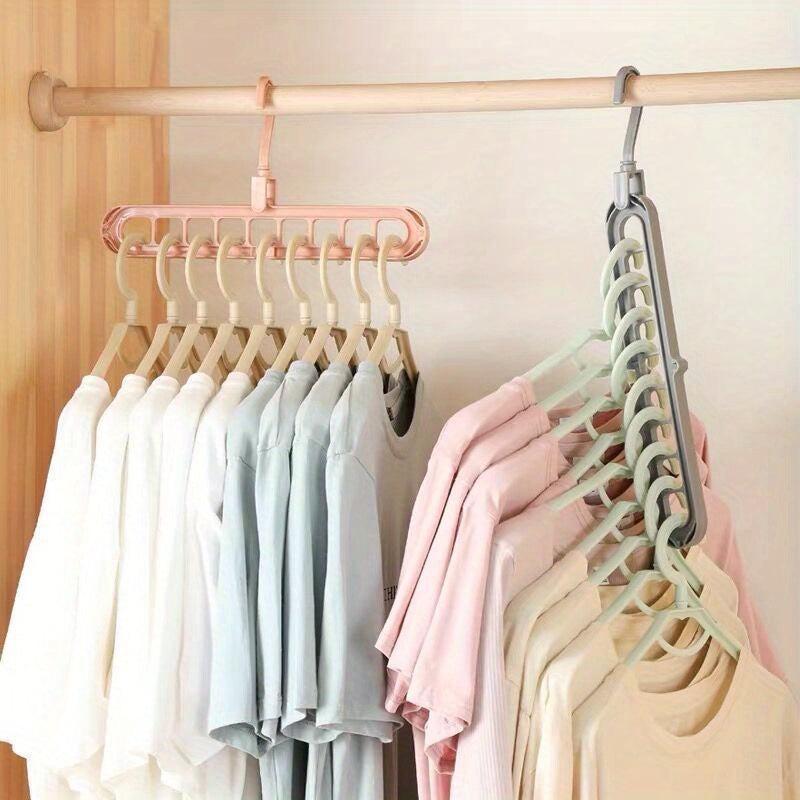 Magic Foldable Drying Rack Nine Holes Hanger