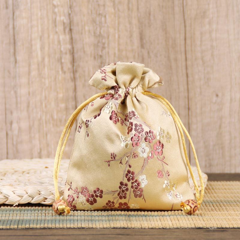 Chinese Style Double Layer Brocade Jewelry Bag 12x4x7.5in