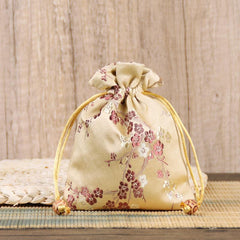 Chinese Style Double Layer Brocade Jewelry Bag 12x4x7.5in