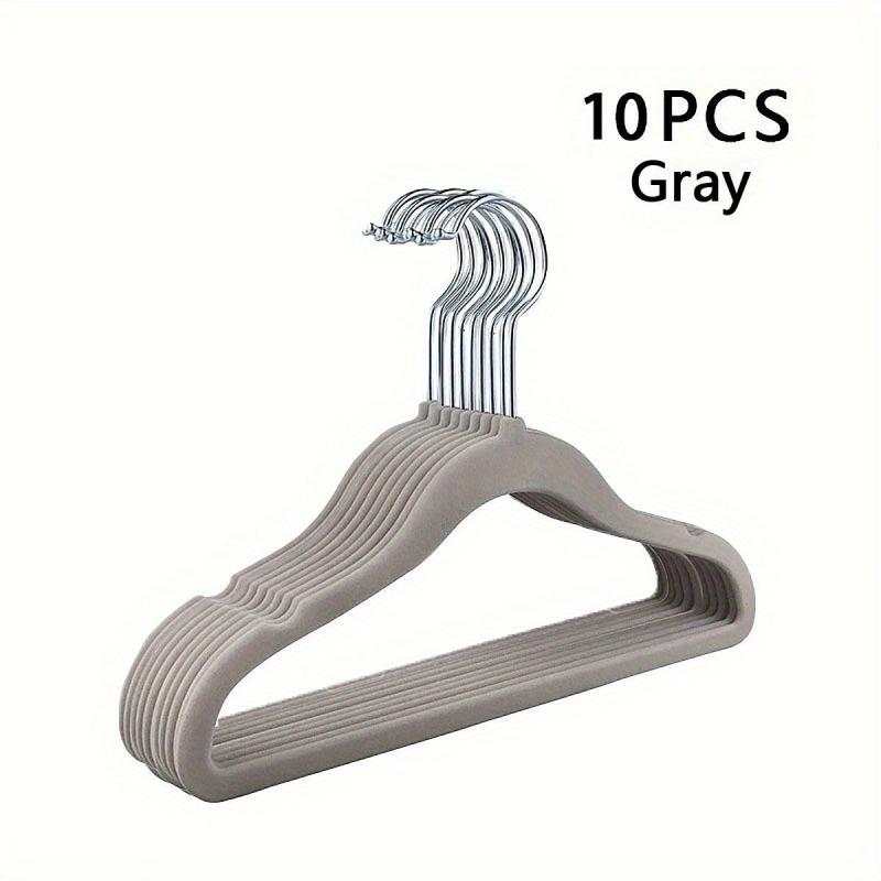 10pcs Small Flocking Hangers Non Slip Wardrobe Storage