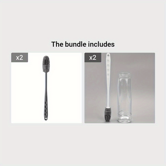 Long Handle Silicone Bottle Brush for Easy Cup and Bottle Cleaning
