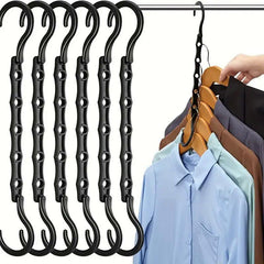 5pcs Plastic Hangers Magic Clothes Hanger For Clothes Storage