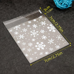 100pcs Snowflake Candy Gift Bag Goodie Bag