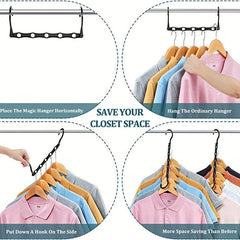 6 Pack Magic Hangers Space Saving Closet Organizer