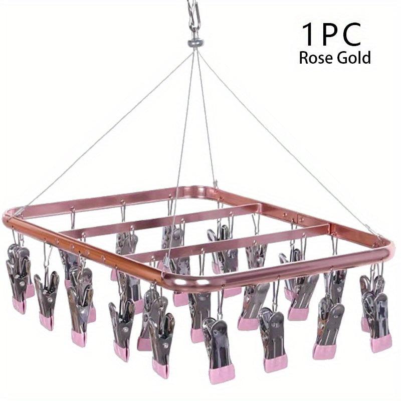Aluminum Sunshade Clip Hanger Underwear Panty Socks Drying Hanger