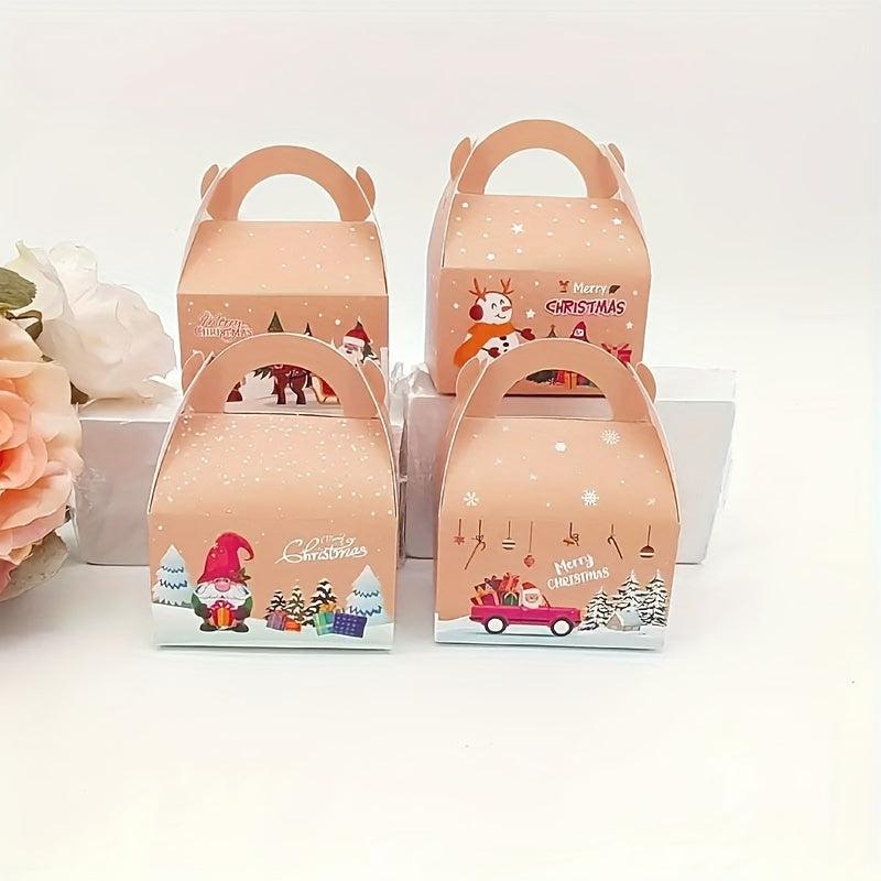 24pcs Christmas Candy Box Creative Packaging Snack Box Small Business Supplies