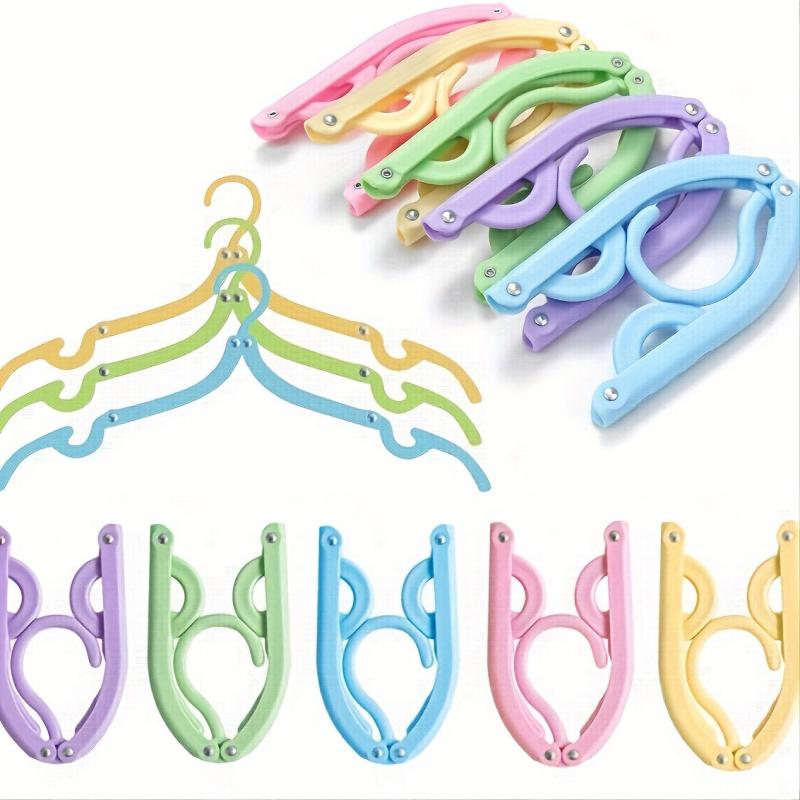 5pcs Portable Folding Clothes Hangers - Travel & Drying On the Go