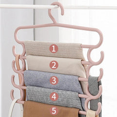 5-Layer Pants Towel Scarfs Racks Storage Organizer