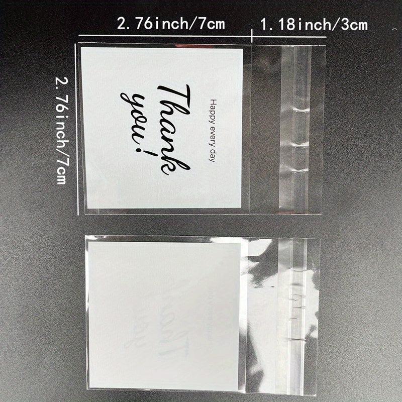 100pcs Thank You Self-sealing Gift Bags for Cookies and Candy