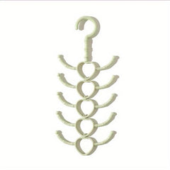 3pcs Rotable 10 Claw Multifunctional Hook Hanger Tie Scarf Clothes Rack