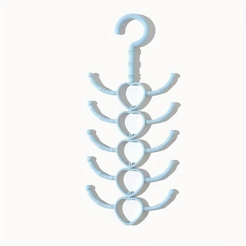 3pcs Rotable 10 Claw Multifunctional Hook Hanger Tie Scarf Clothes Rack
