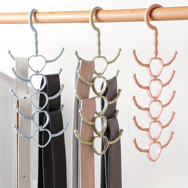 3pcs Rotable 10 Claw Multifunctional Hook Hanger Tie Scarf Clothes Rack