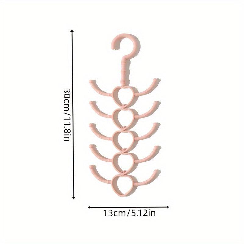 3pcs Rotable 10 Claw Multifunctional Hook Hanger Tie Scarf Clothes Rack