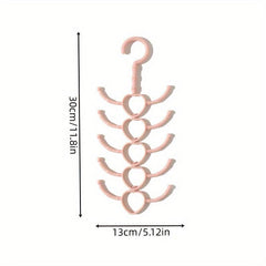 3pcs Rotable 10 Claw Multifunctional Hook Hanger Tie Scarf Clothes Rack