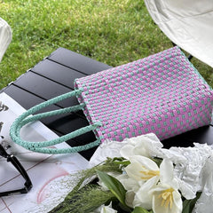 Summer Beach Tote Basket Waterproof Handbag Multiple Colors