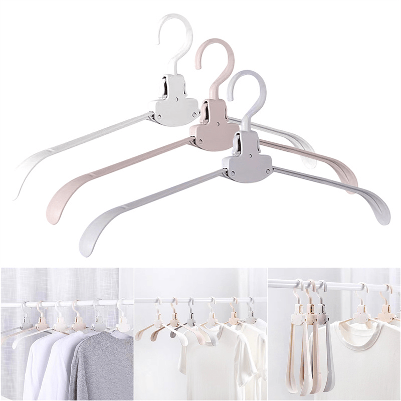 4pcs Portable Folding Travel Hangers Space Saving Non Slip Clothes Rack